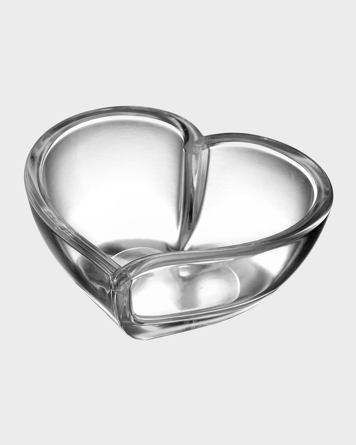 Orrefors Heart Bowl/votive Holder In Clear