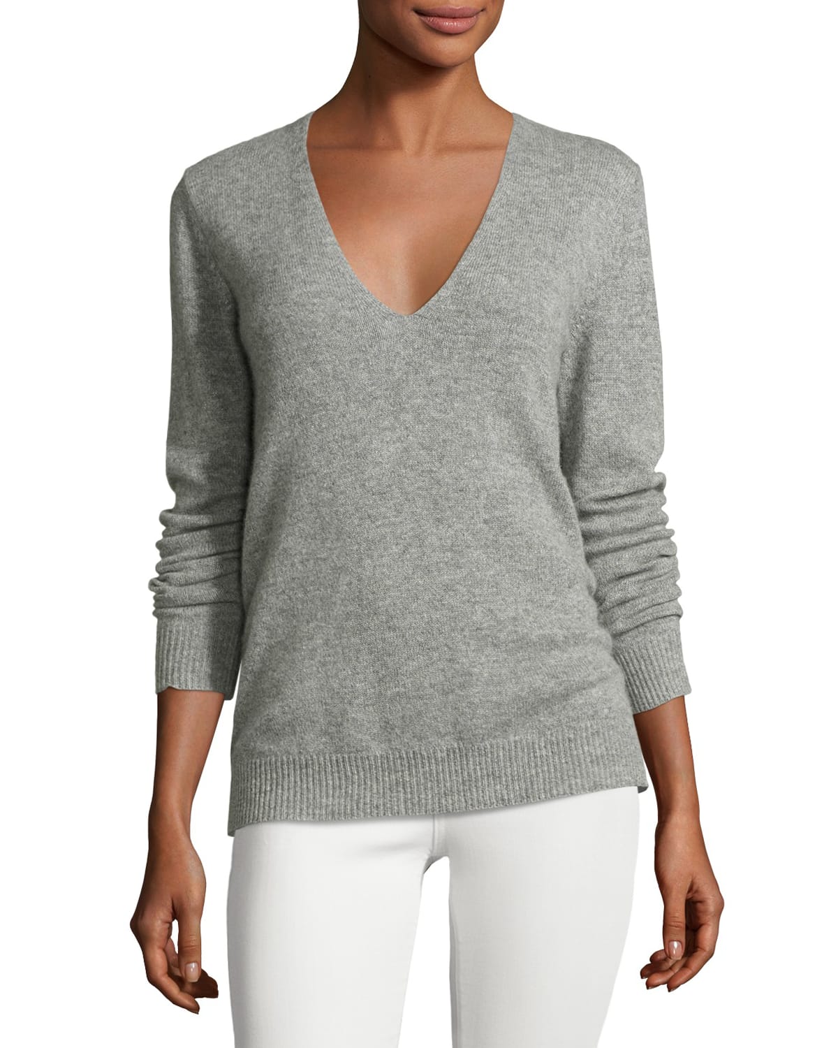 Adrianna Cashmere V-Neck Sweater