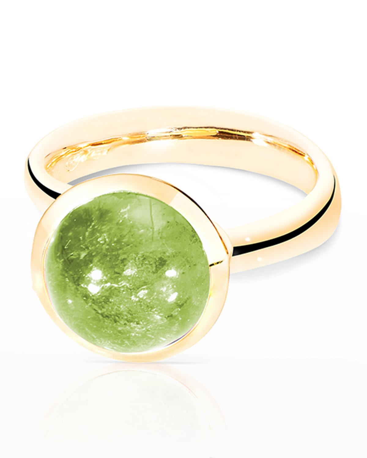 18k Yellow Gold Large Peridot Ring