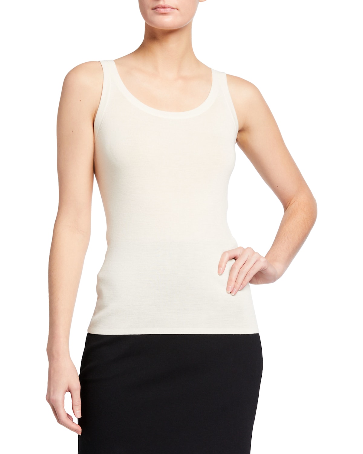 AKRIS PUNTO KNITTED WOOL TANK,PROD220660430