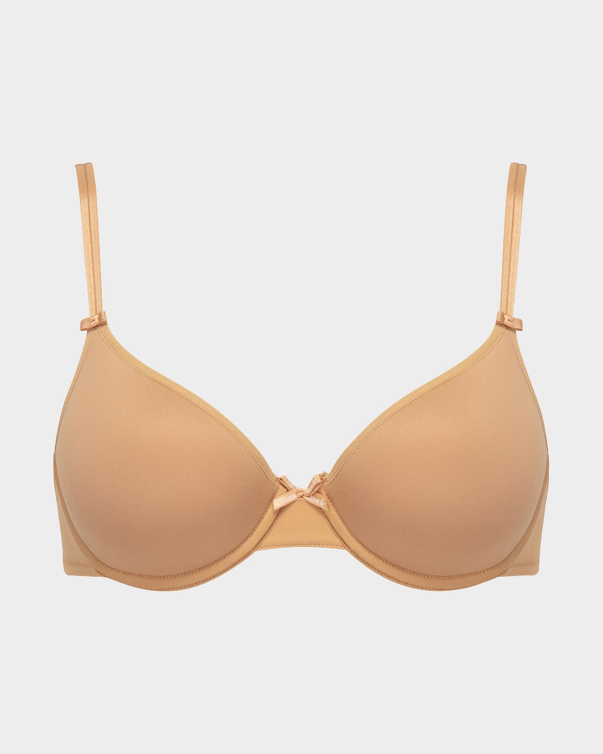 Shop Chantelle Basic Invisible Memory Foam T-shirt Bra In Toffee