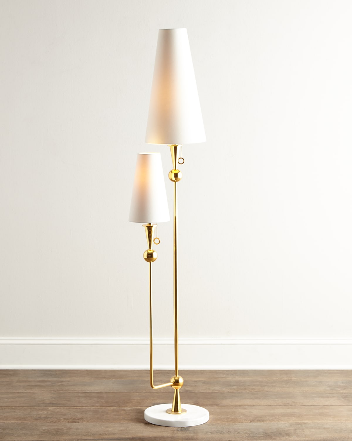 Shop Jonathan Adler Caracas Floor Lamp In Gold