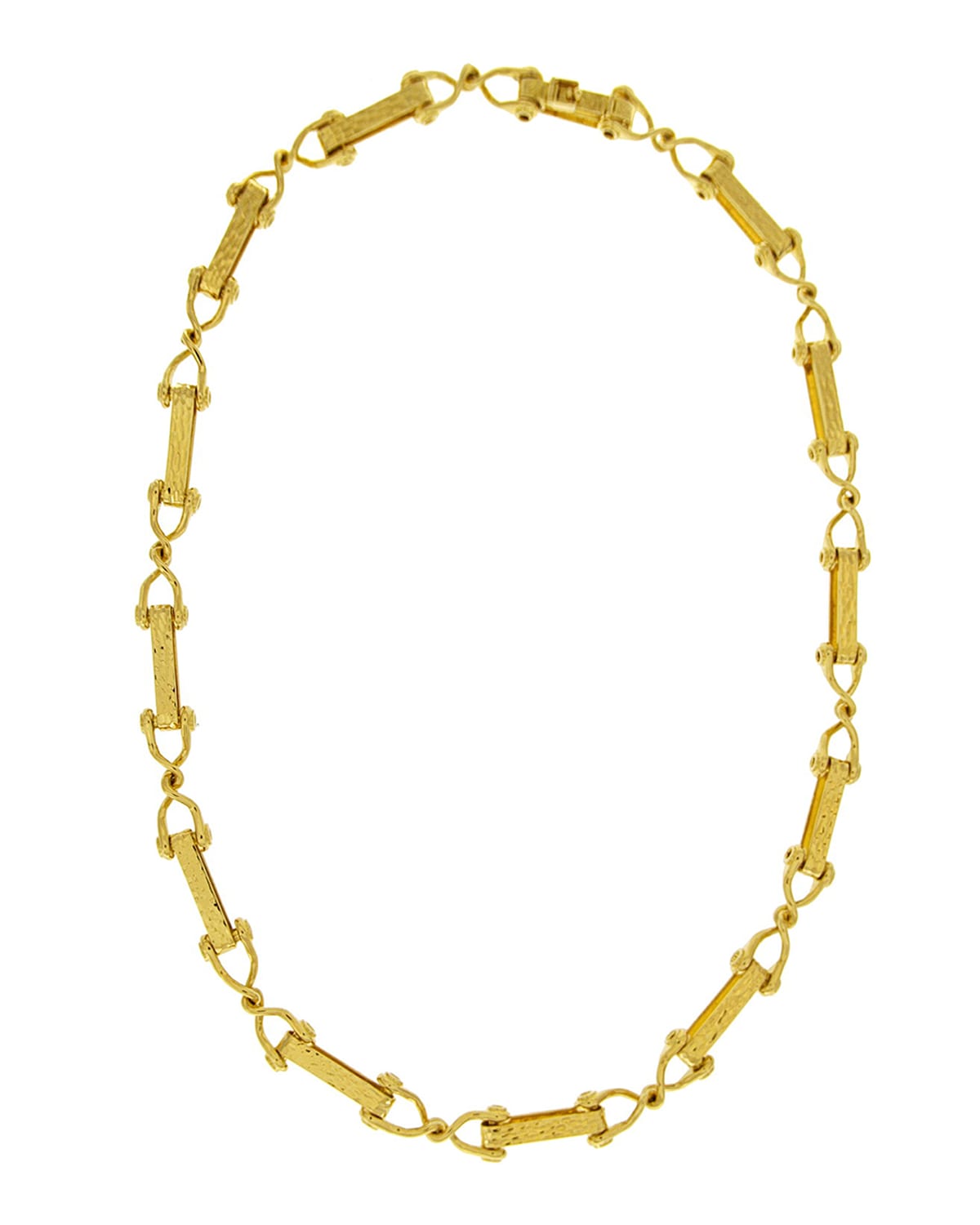 18k Yellow Gold Cleat Necklace, 21"L