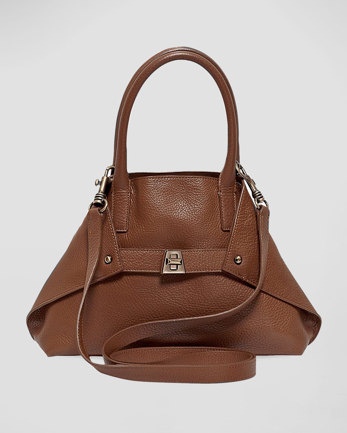 Anouk Day Bag in Python Leather with Adjustable Shoulder Strap