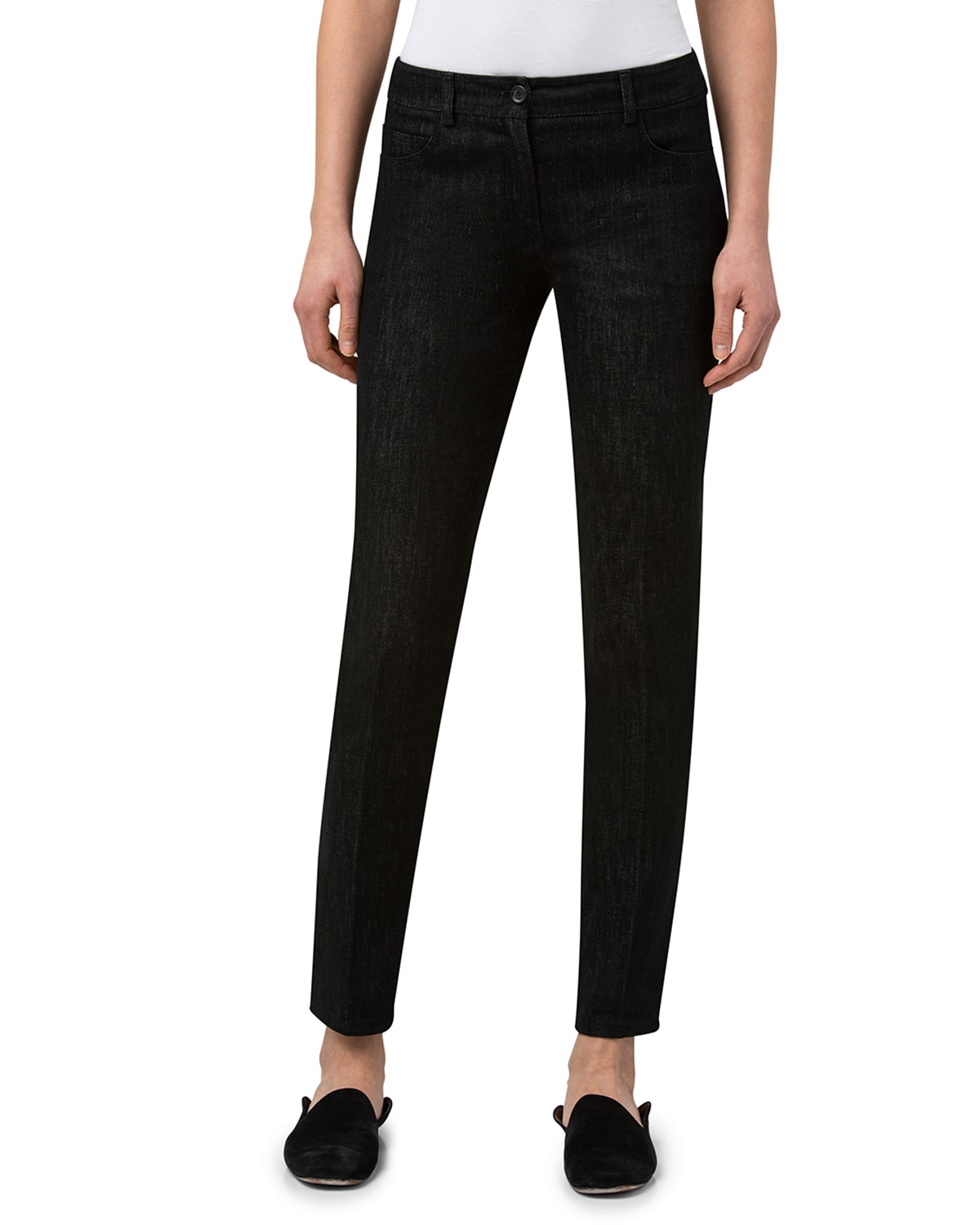 Shop Akris Magda Pants In Navy