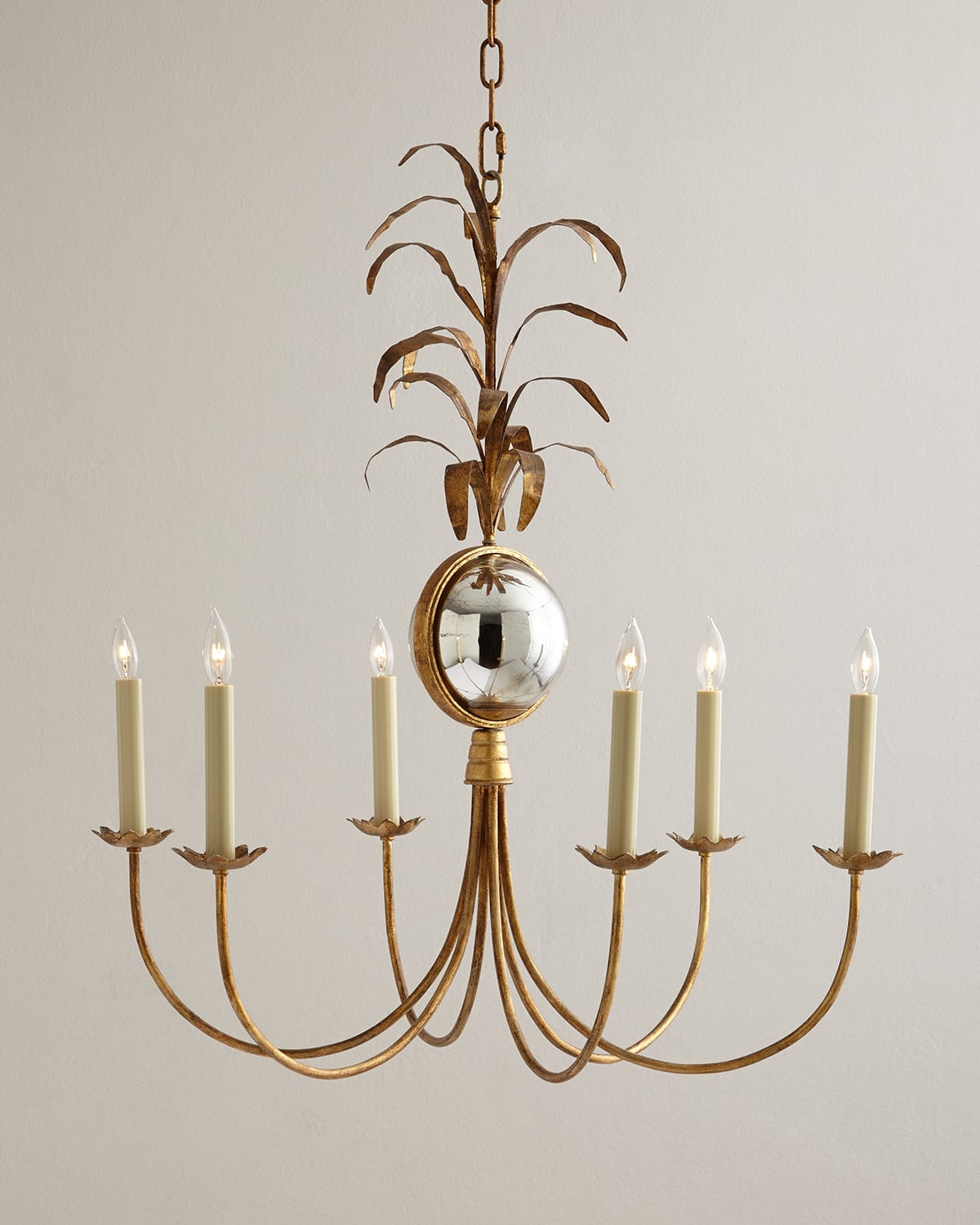 Visual Comfort Signature Gramercy Medium Chandelier By Chapman & Myers In Gilded Iron