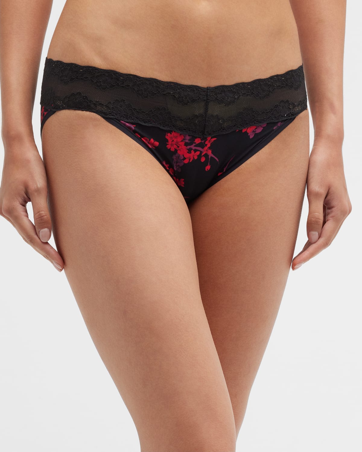 Natori Bliss Perfection V-kini Briefs (one Size) In Damask Pink Kyoto