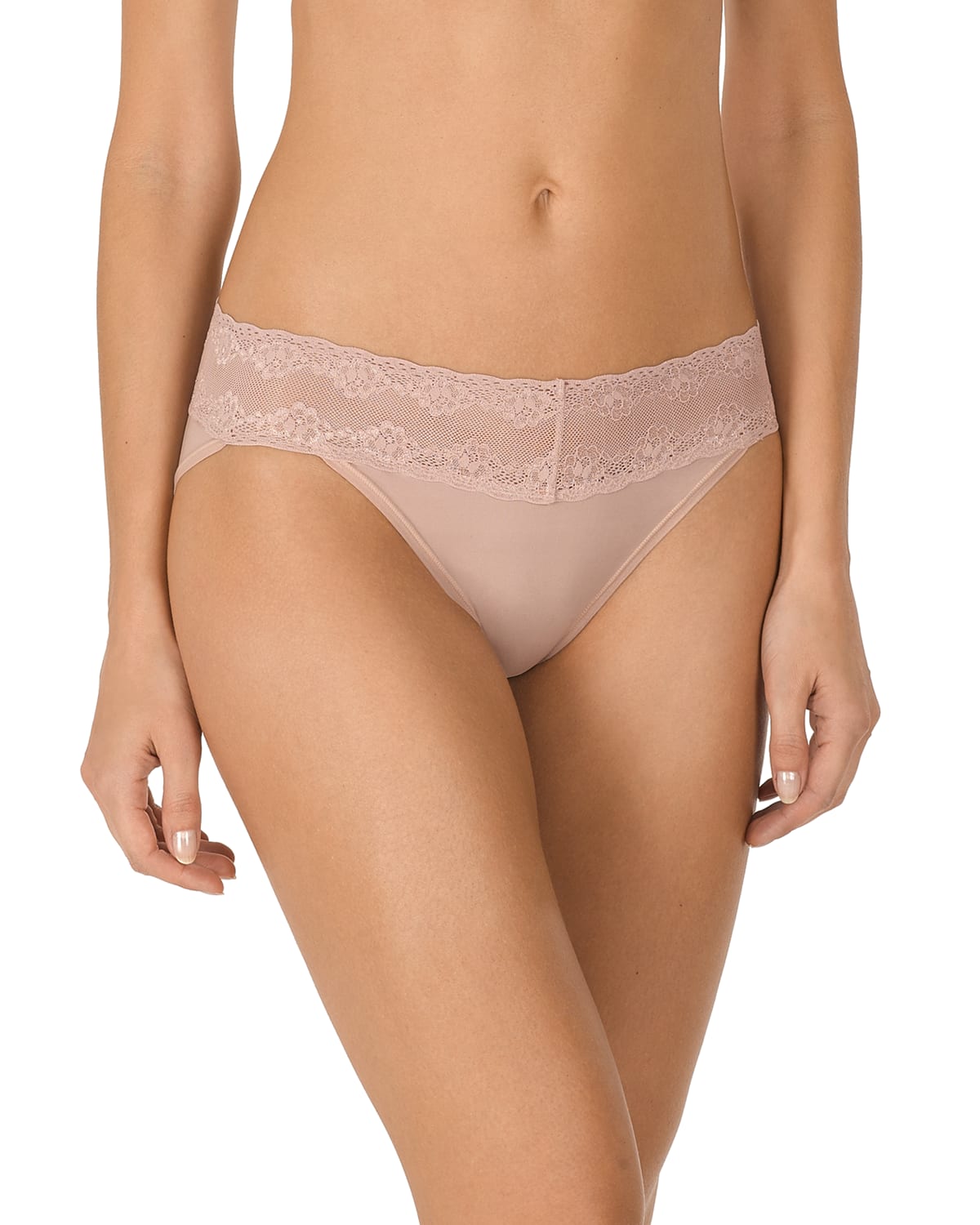 Natori Bliss Perfection V-kini Briefs (one Size) In Rose Beige