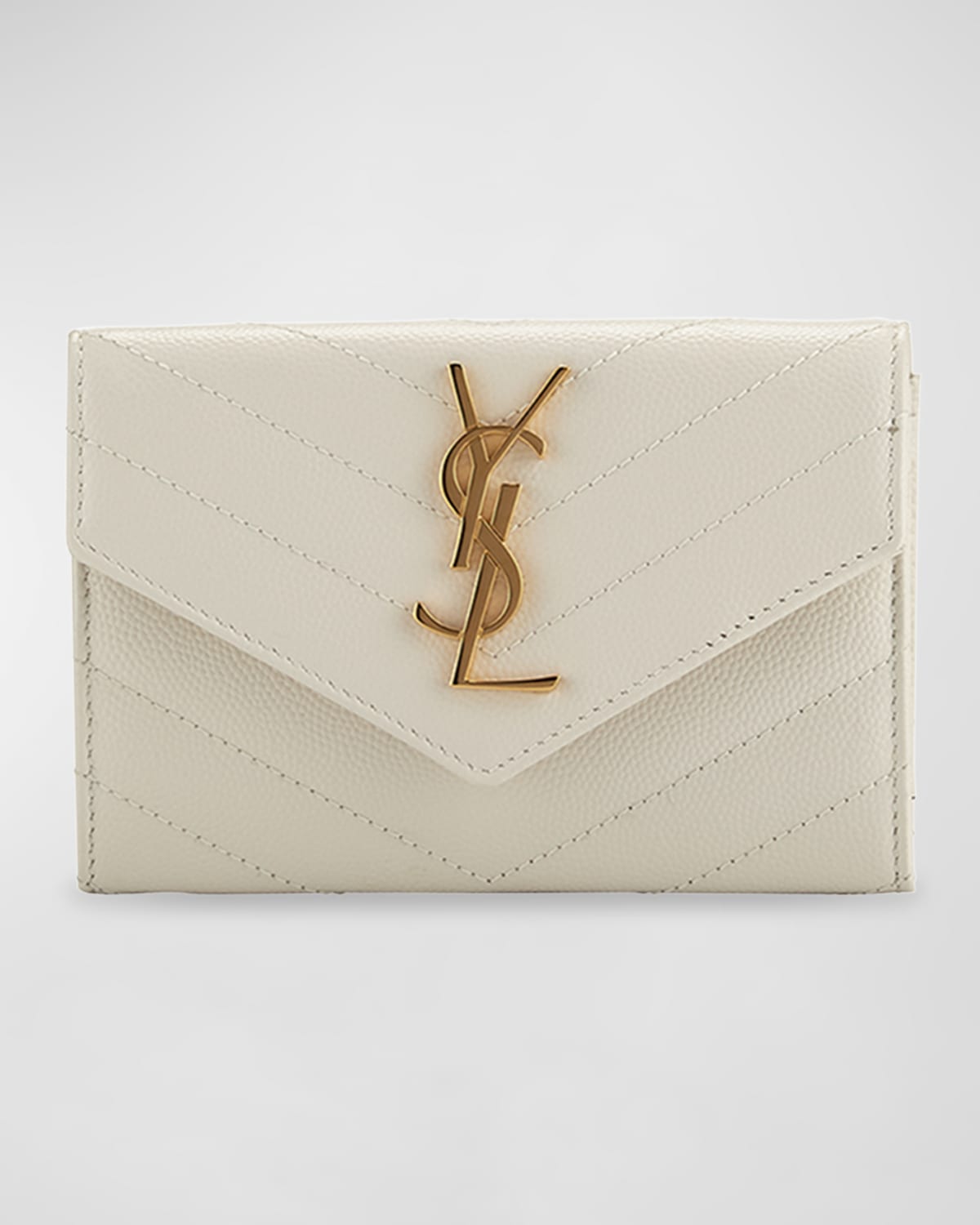 Saint Laurent Monogramme Small Grain de Poudre YSL Envelope Wallet