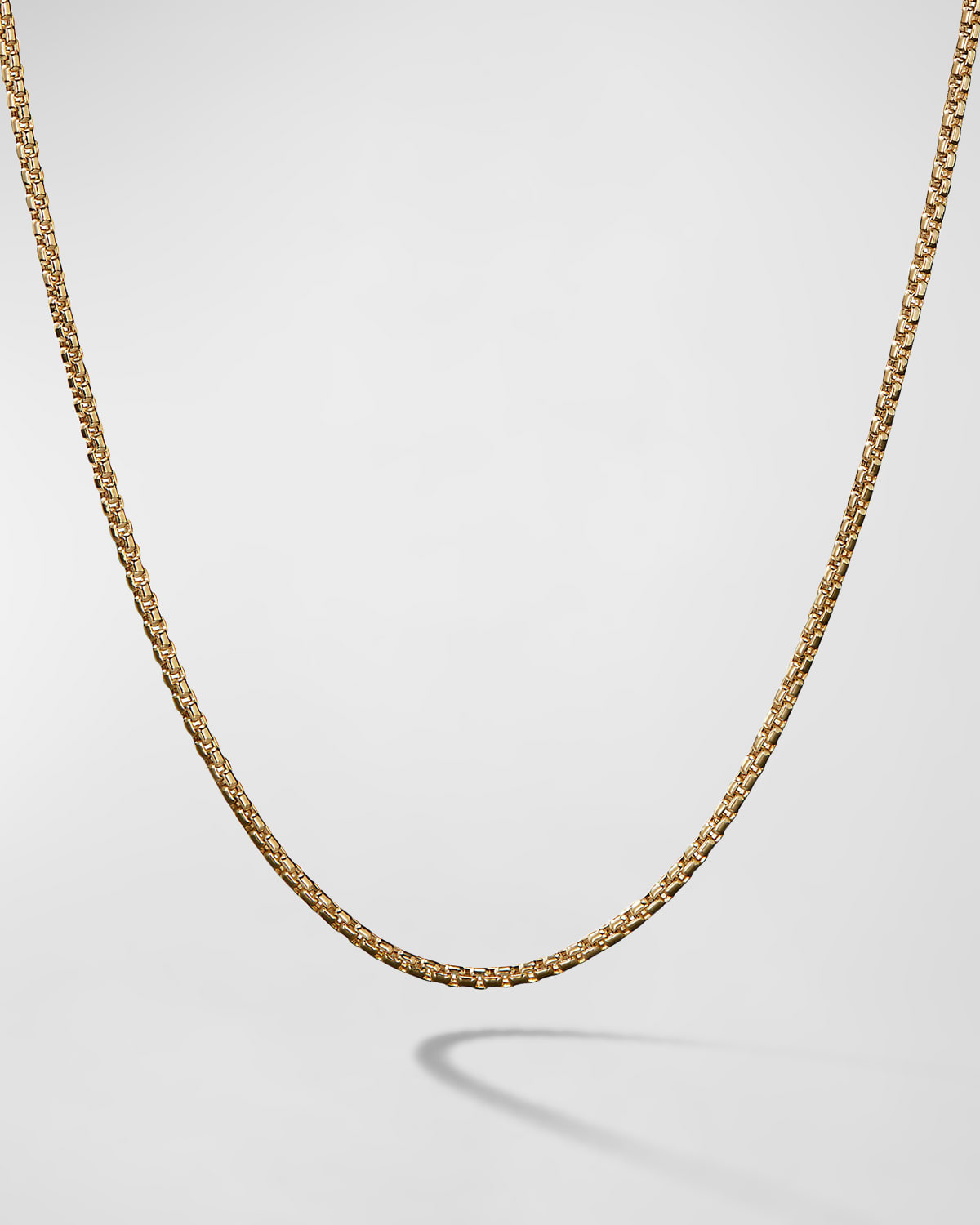 David Yurman Men's Box Chain Necklace In 18k Gold, 1.7mm, 26"l