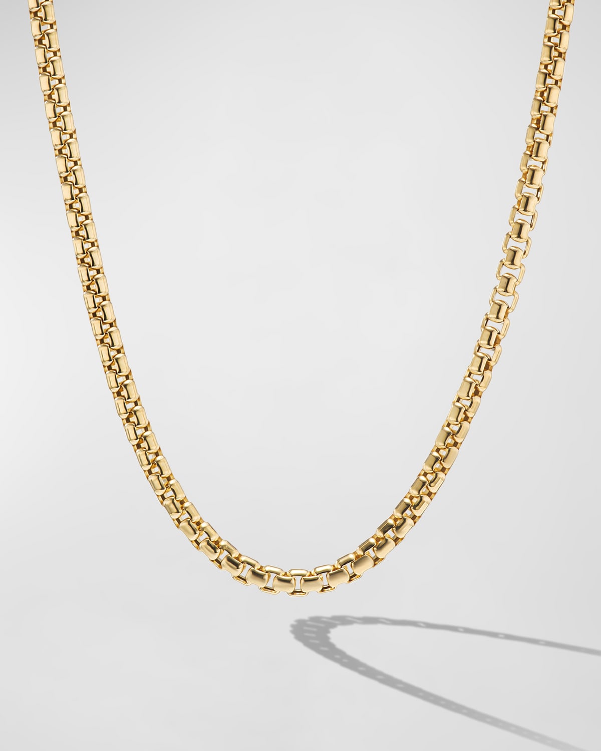 Shop David Yurman Men's Box Chain Necklace In 18k Gold, 2.7m, 26"l