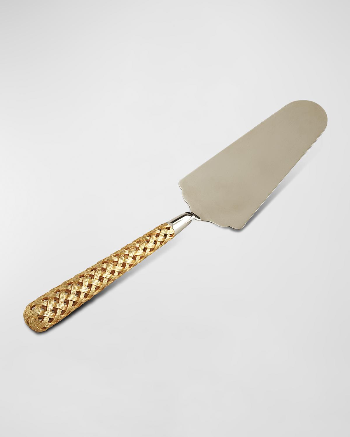 L'objet Braid 24k Gold-plated Cake Server In Gold