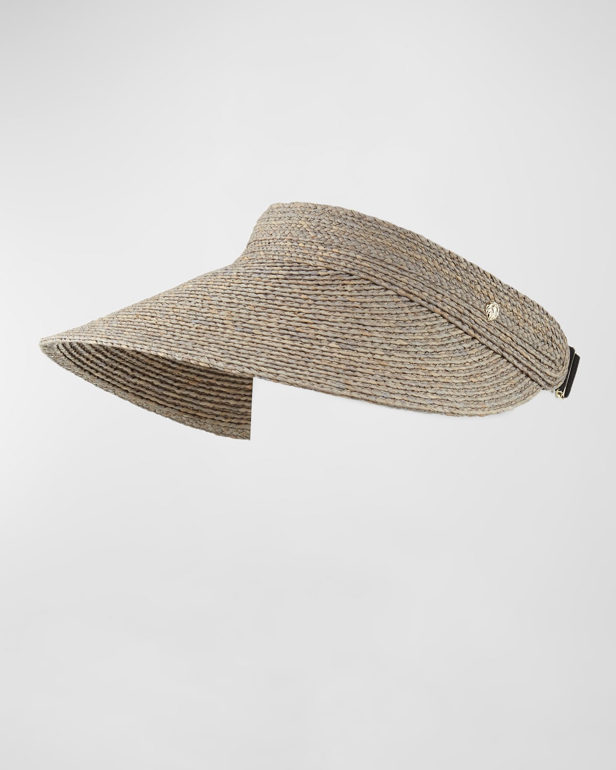 Helen Kaminski Kirsten Raffia Wide-brim Visor In Blue