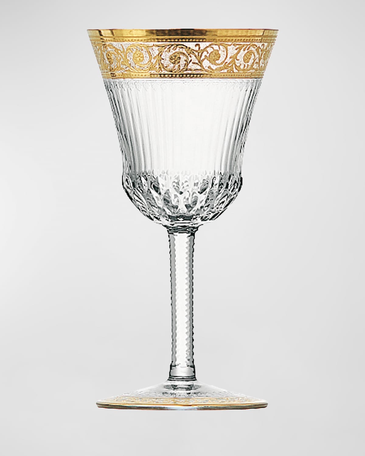 Saint Louis Crystal Thistle Gold American Water Goblet In Multi