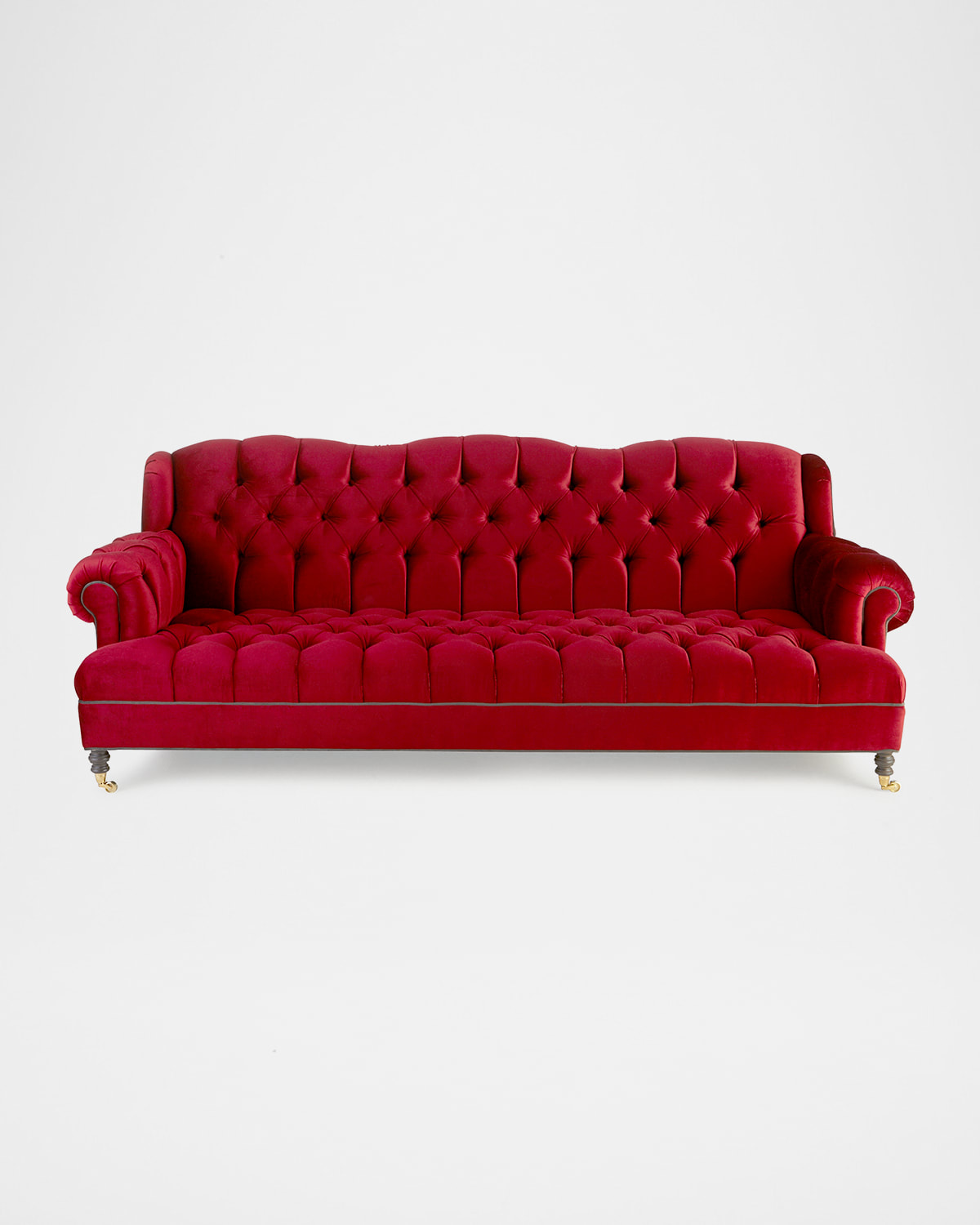 Haute House Mr. Smith Cranberry Tufted Sofa 94.5'