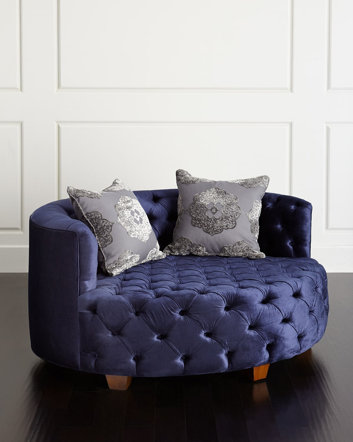Haute House Rockwell Cuddle Chair In Navy