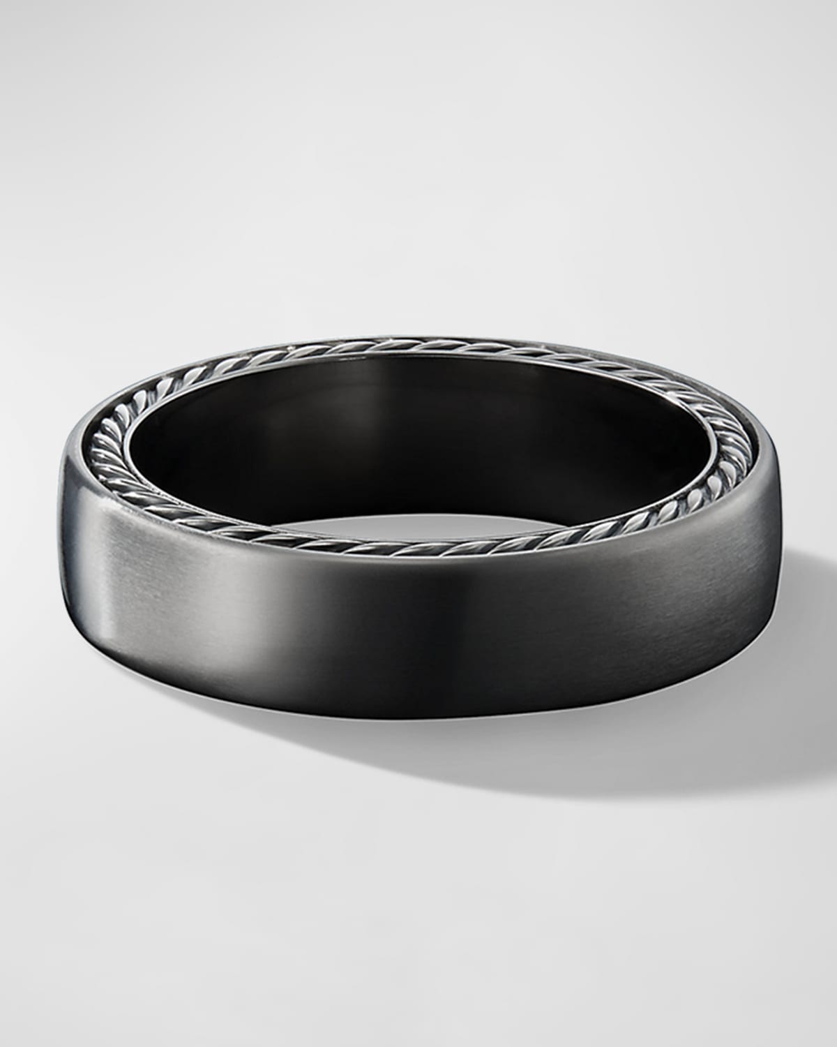 Shop David Yurman Men's Streamline Band Ring In Titanium, 6mm