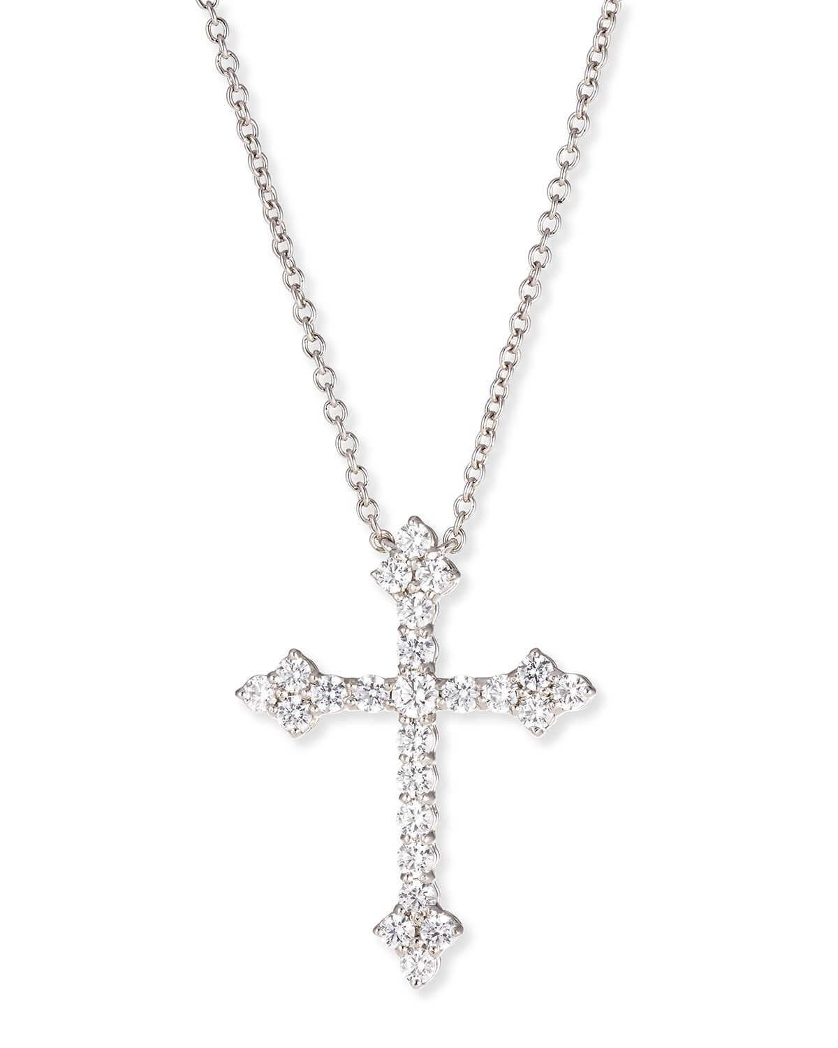 2.25 TCW Large CZ Cross Pendant Necklace