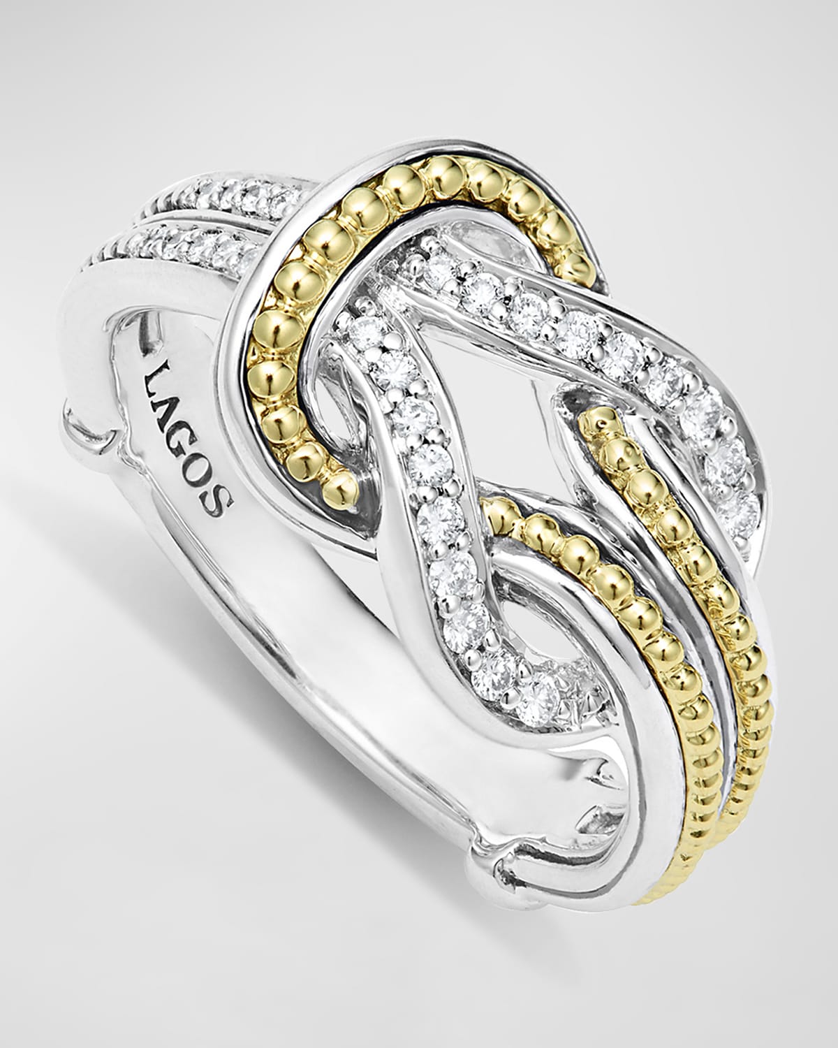 Newport 18K Gold Diamond Knot Ring