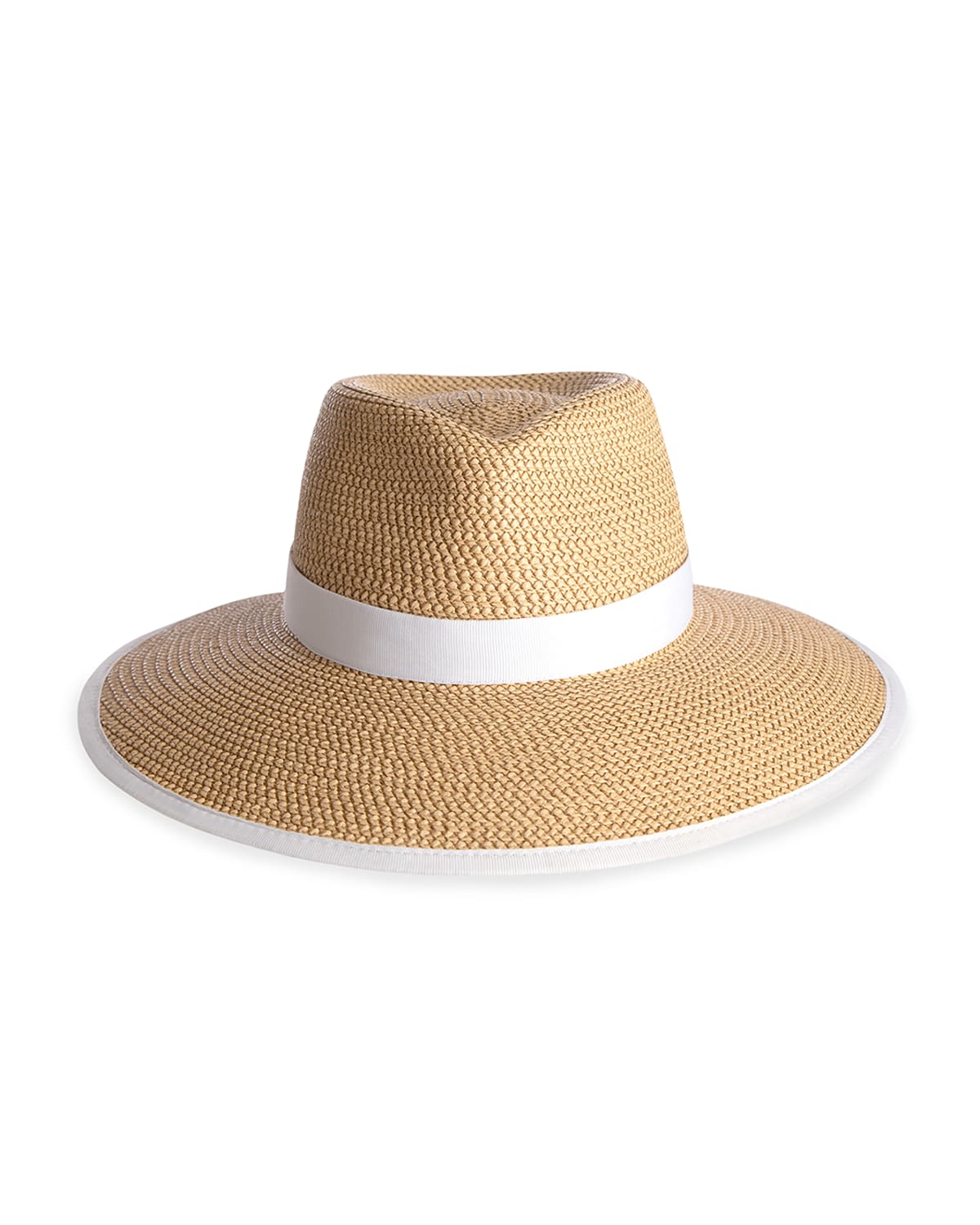 Shop Eric Javits Sun Crest Woven Sun Hat In Peanut / White