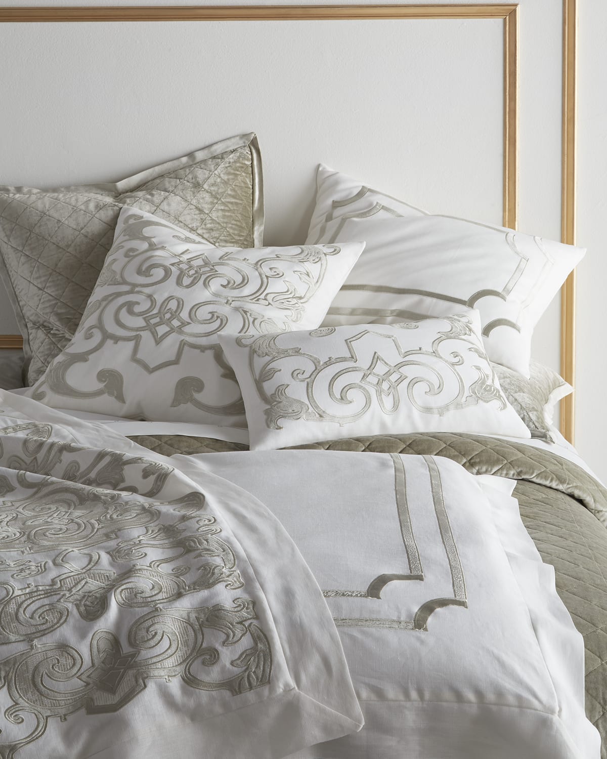 Lili Alessandra King Soho Sham In Silver