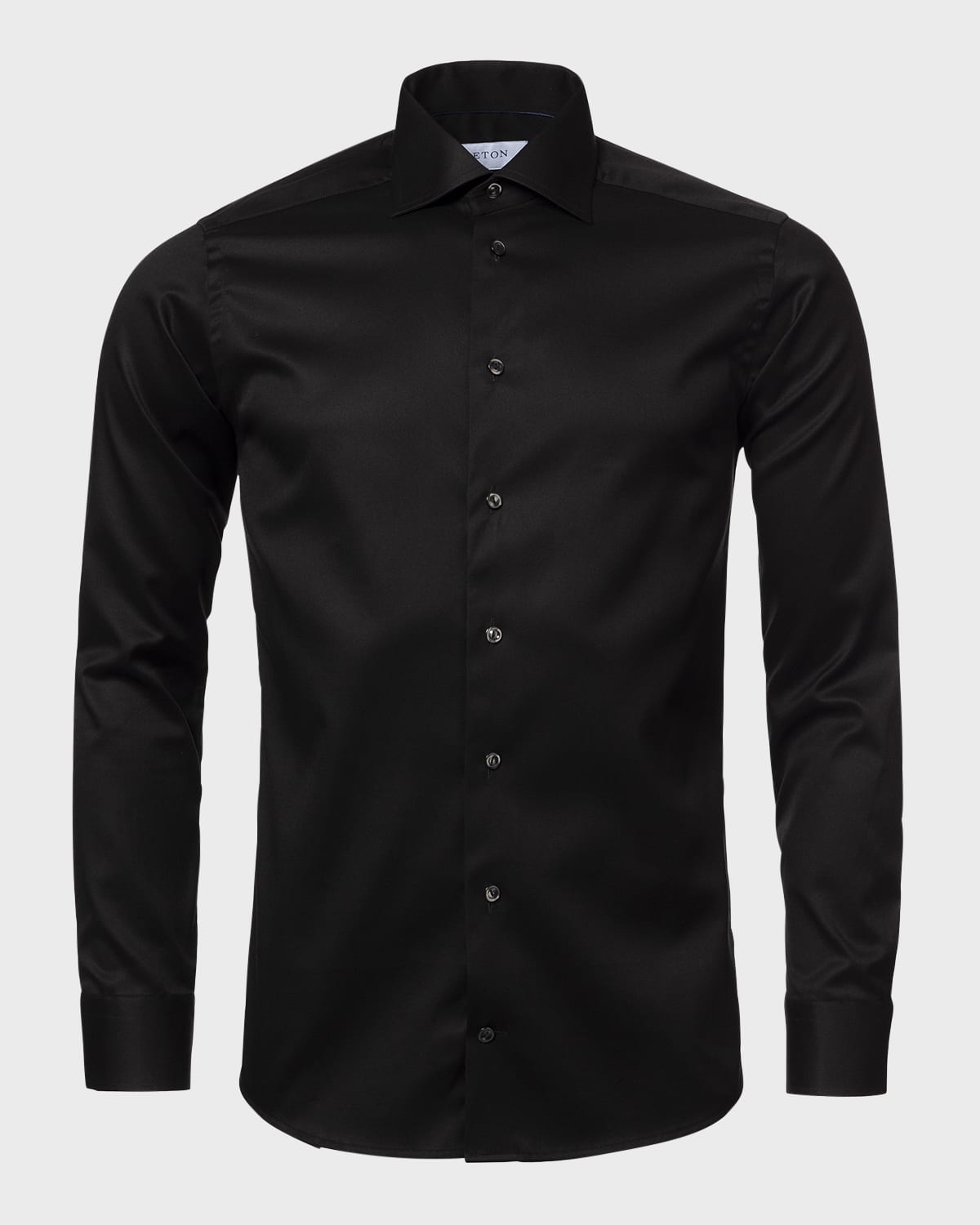 Eton Slim-fit Twill Dress Shirt In Black