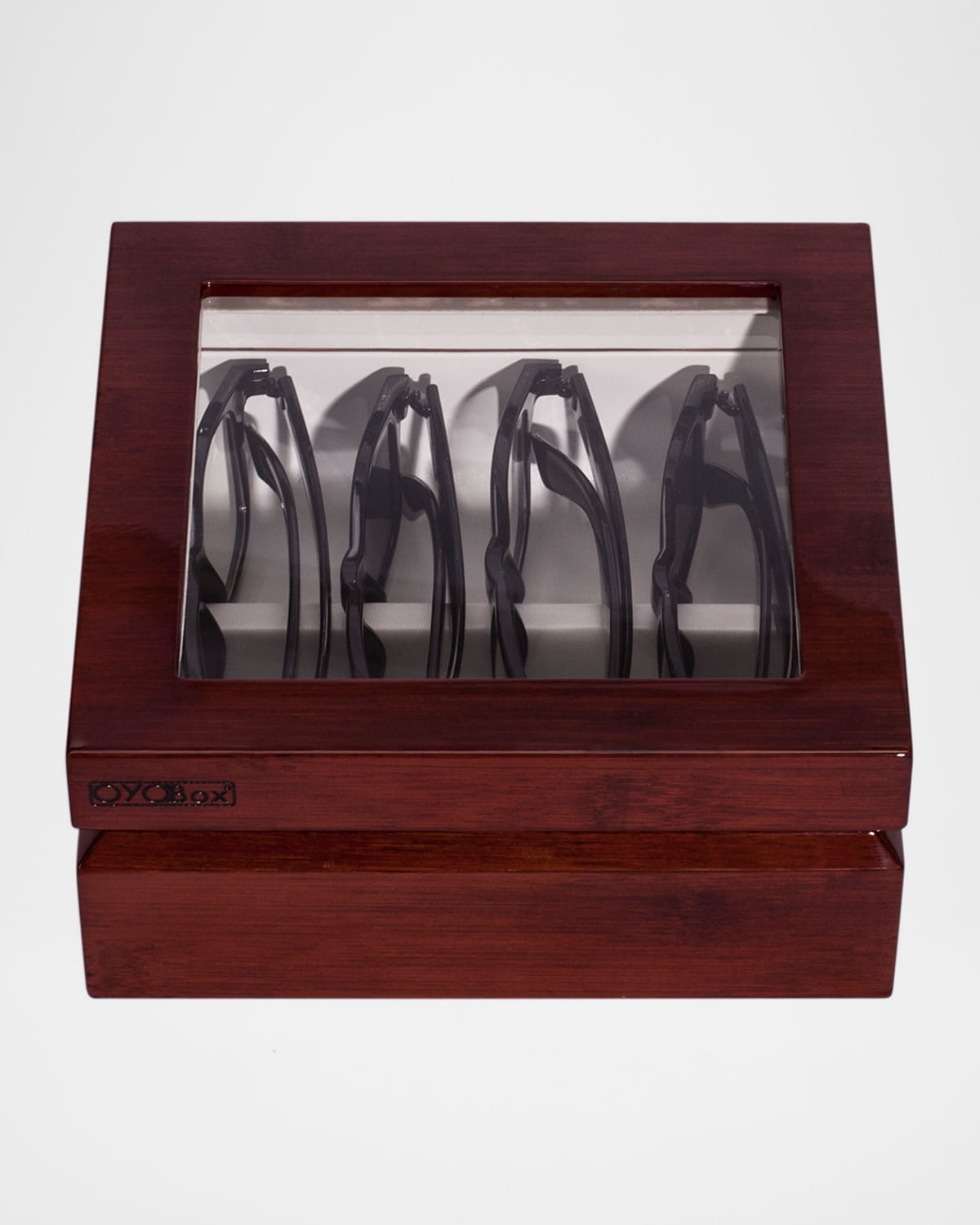 Oyobox Mini Eyewear Organizer Case In Mahogany