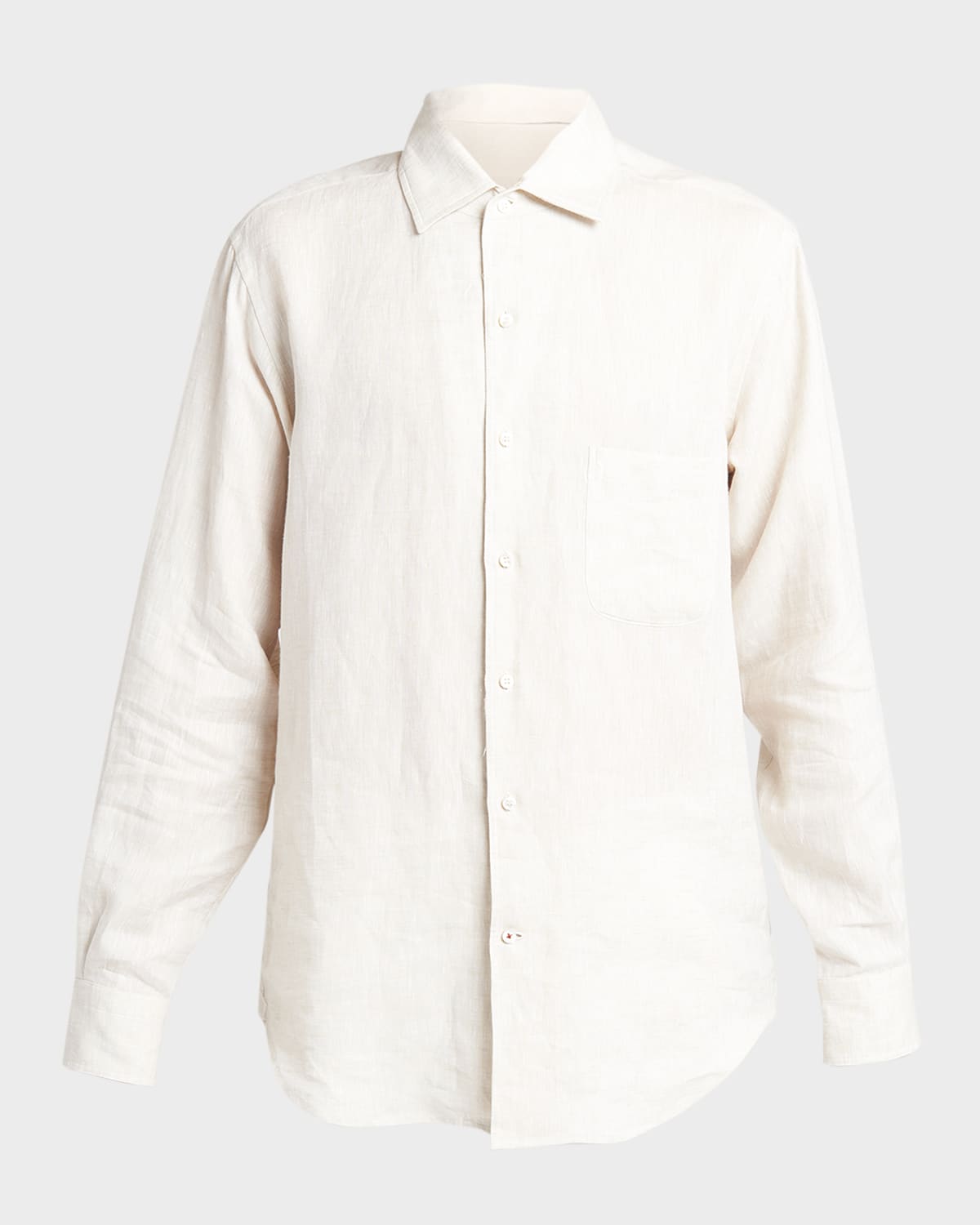 Loro Piana Men's Andrew Long-sleeve Linen Shirt In 60e2 Spring Sky