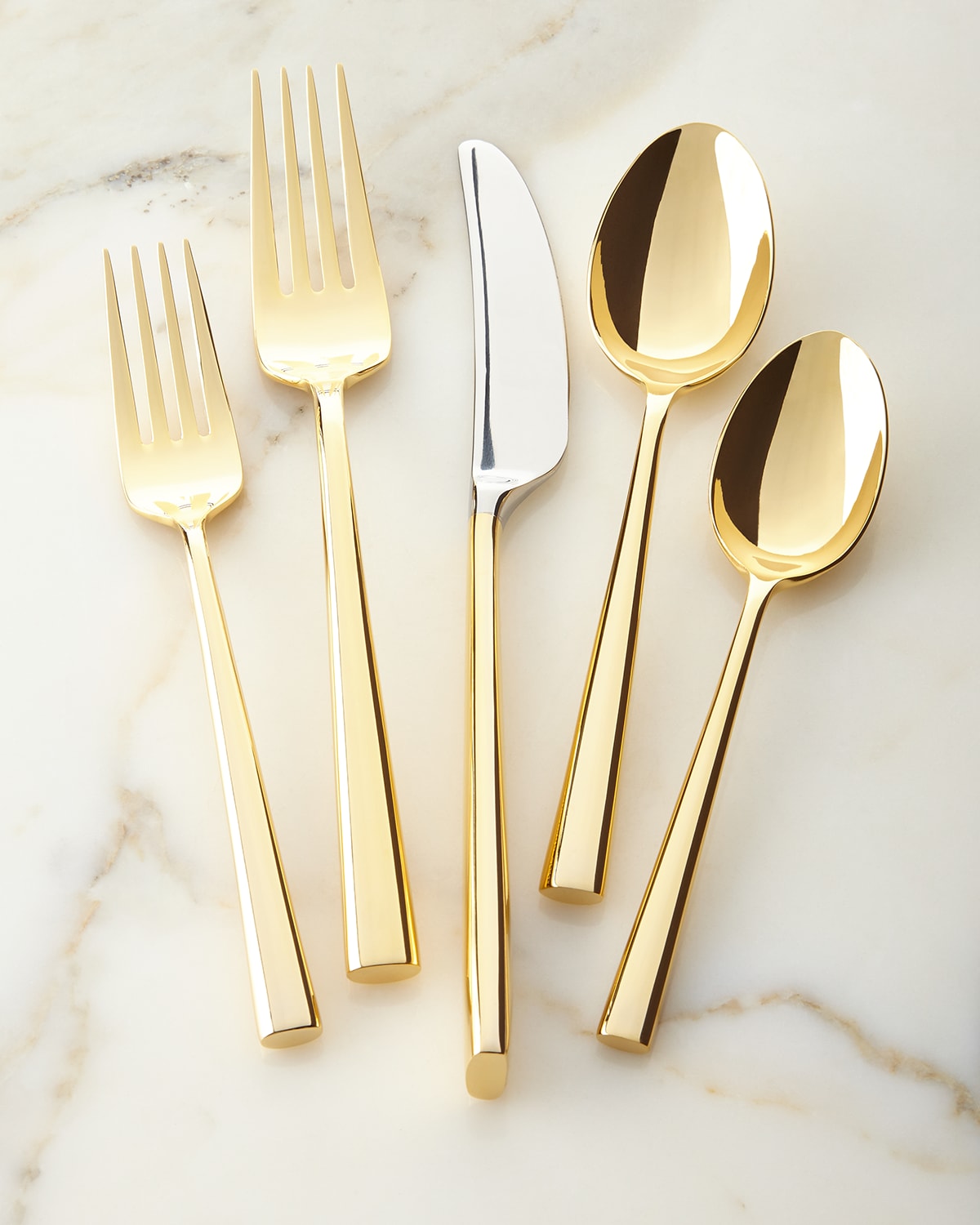 KATE SPADE 5-PIECE MALMO GOLD FLATWARE PLACE SETTING