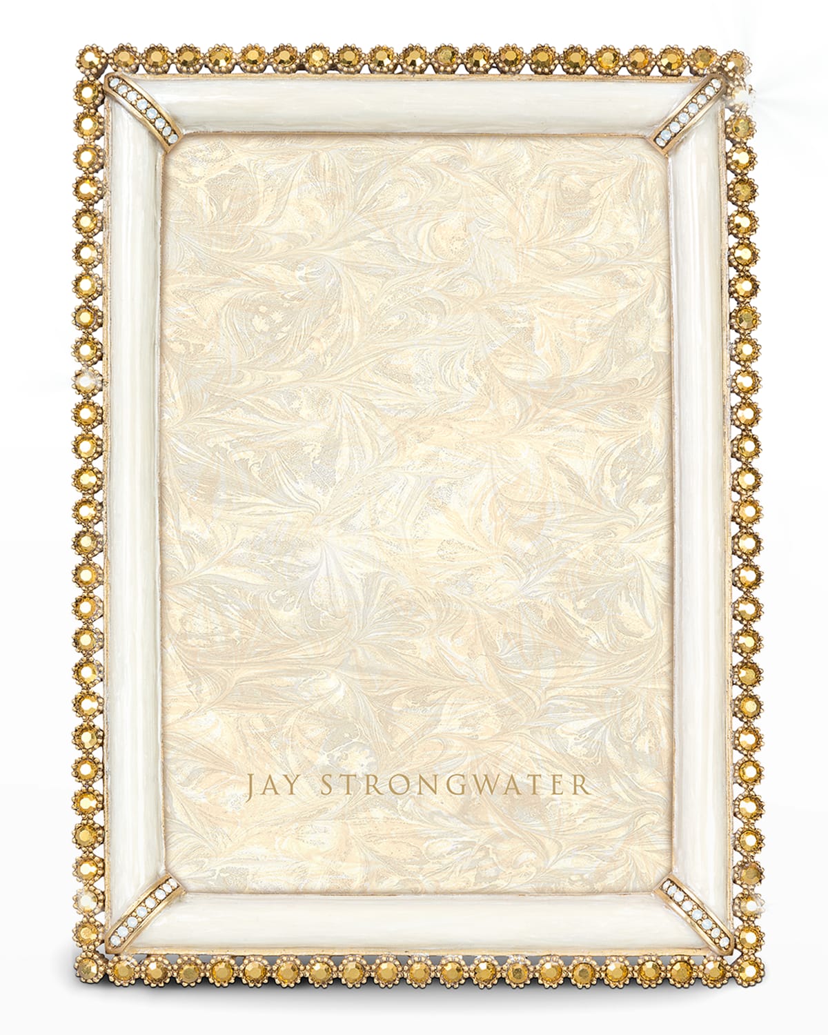 Jay Strongwater Lorraine Stone Edge Picture Frame, 4 X 6
