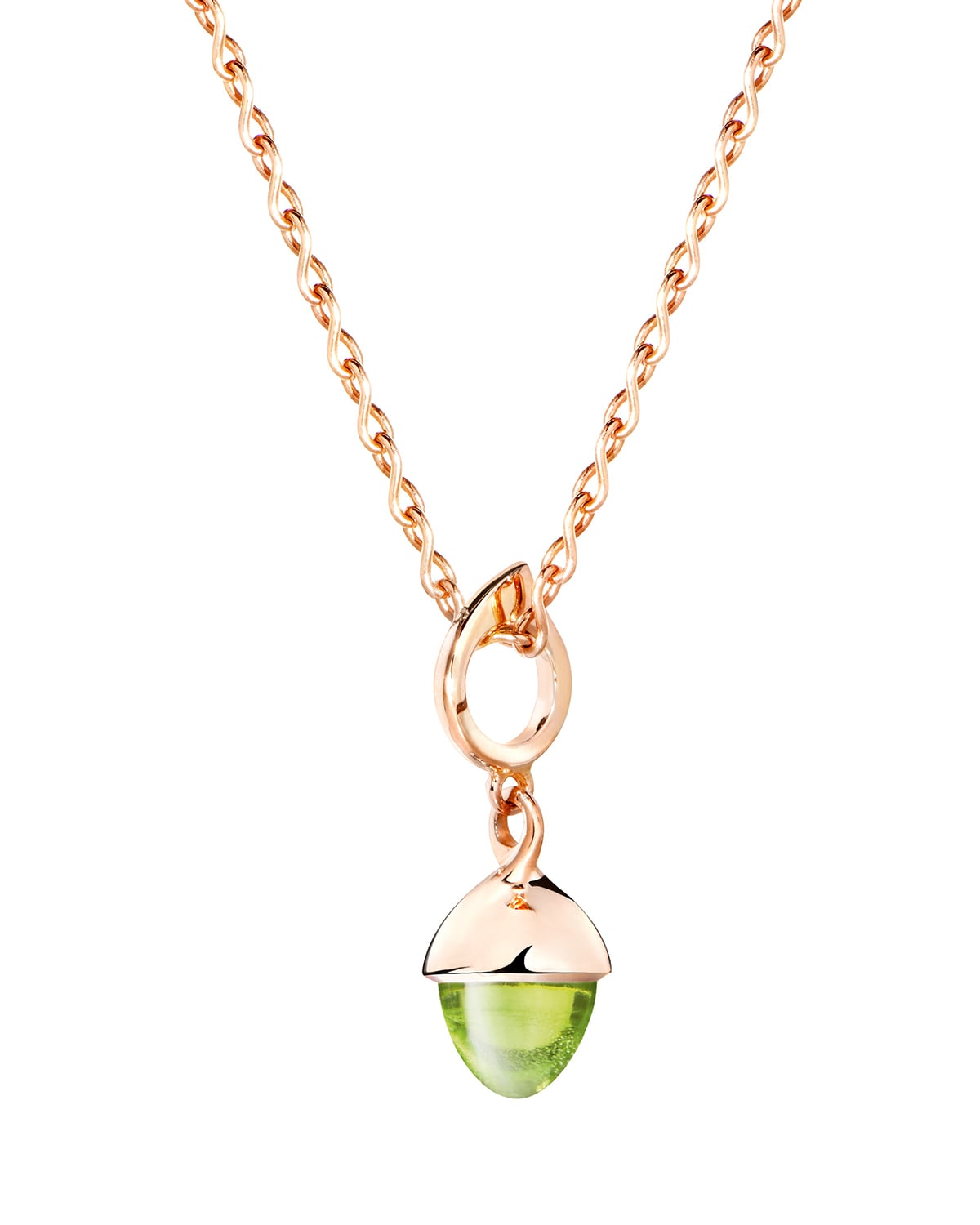 Shop Tamara Comolli 18k Rose Gold Peridot Acorn Pendant