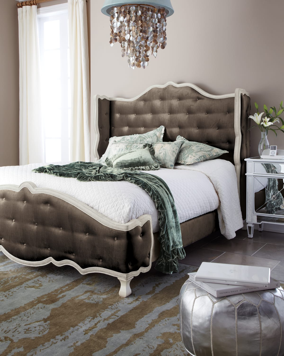 Haute House Taupe Tabitha Tufted California King Bed