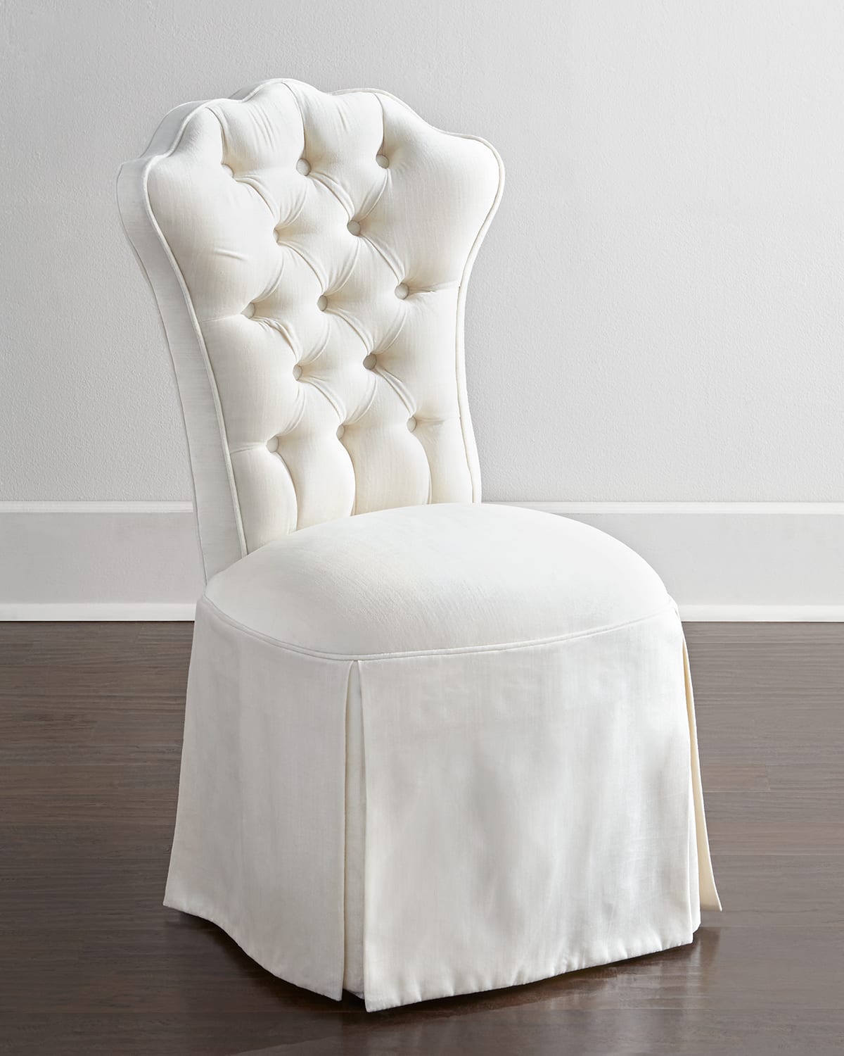 Haute House Allison Tufted Vanity Chair In Antique White