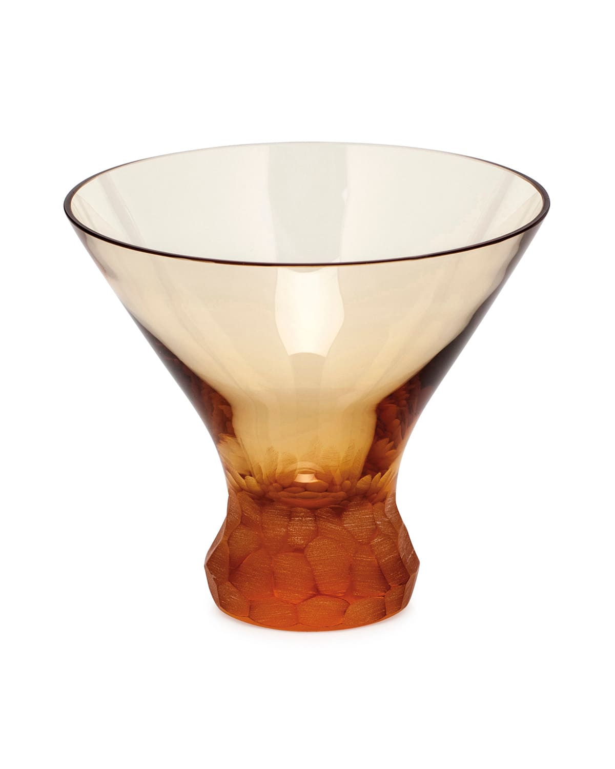 Moser Topaz Pebbles Stemless Martini Glass In Topaz