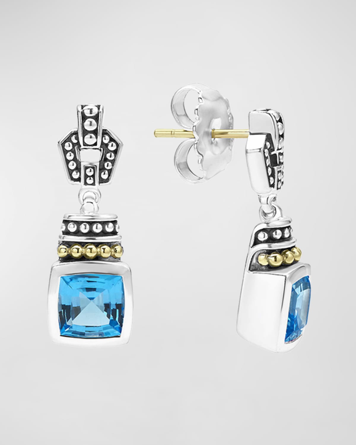 LAGOS 7MM GLACIER CAVIAR DROP EARRINGS,PROD188610392