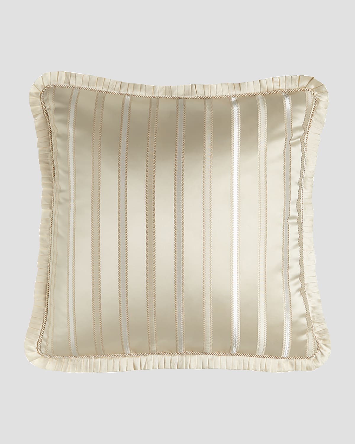 Austin Horn Collection Charlotte European Stripe Sham In Ivory