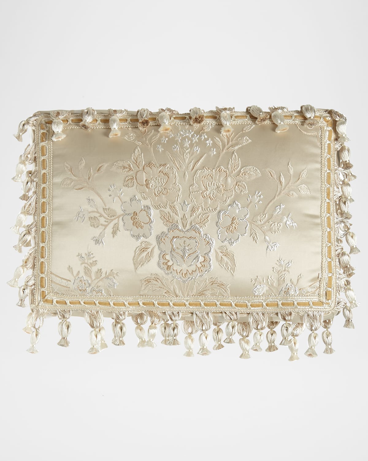 Austin Horn Collection Charlotte Boudoir Pillow, 13" X 18" In Ivory