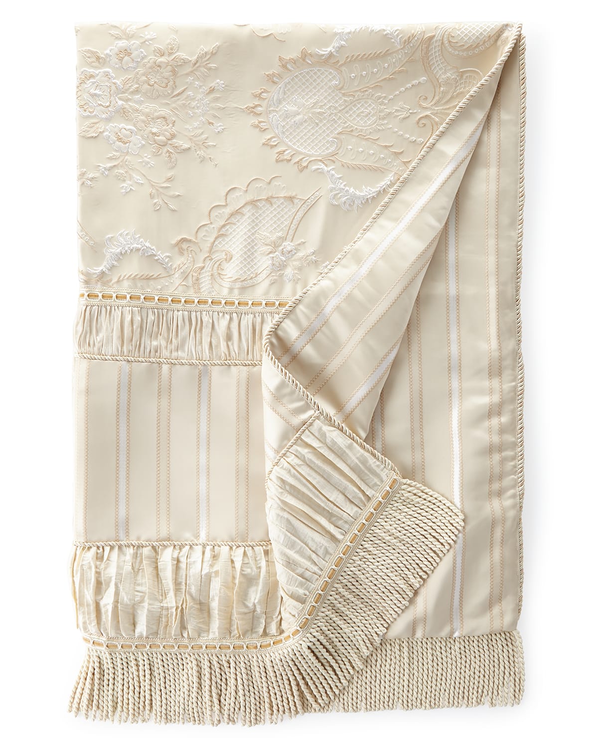 Austin Horn Collection Charlotte Throw In Ivory