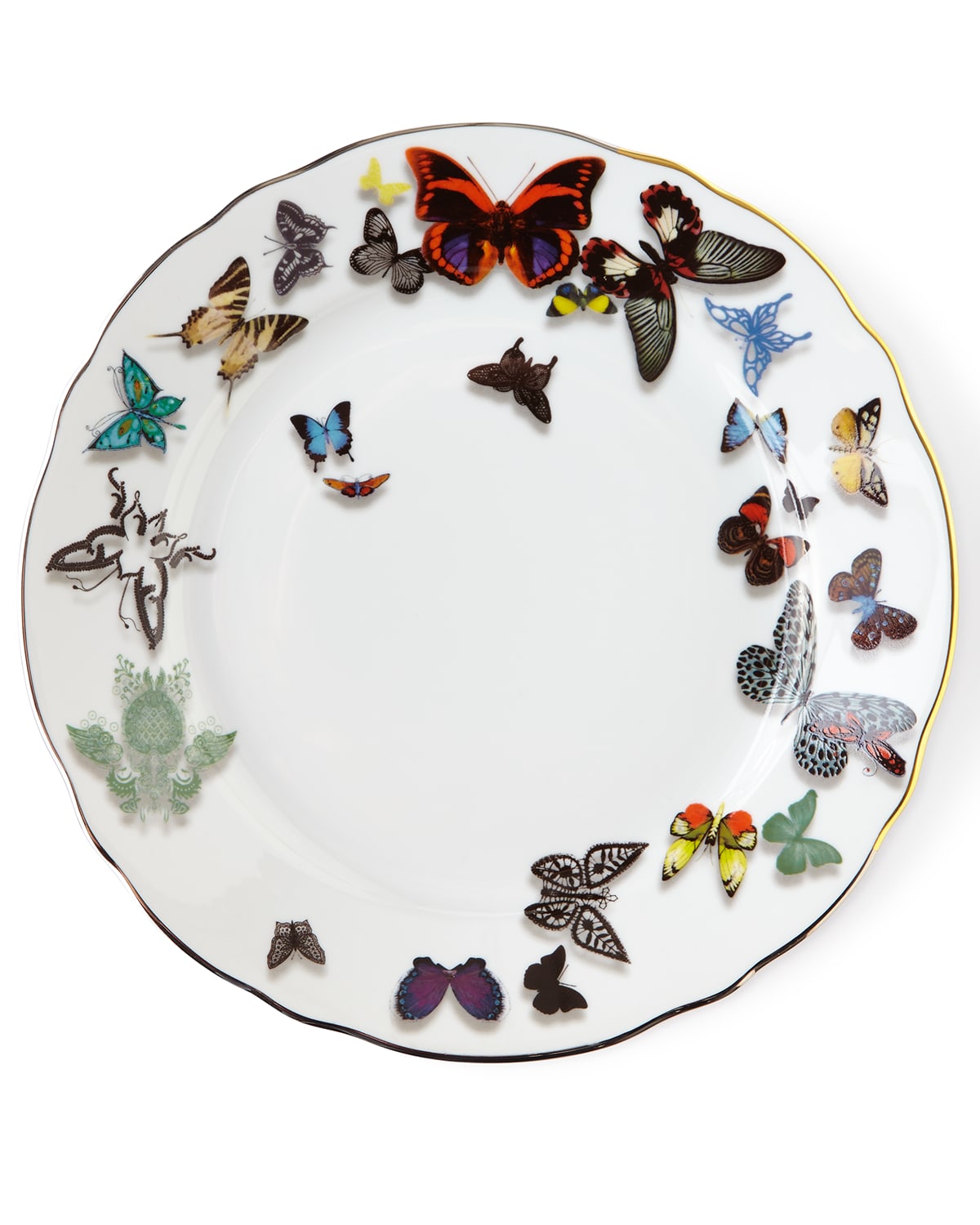 Christian Lacroix X Vista Alegre Butterfly Parade Dinner Plate In White