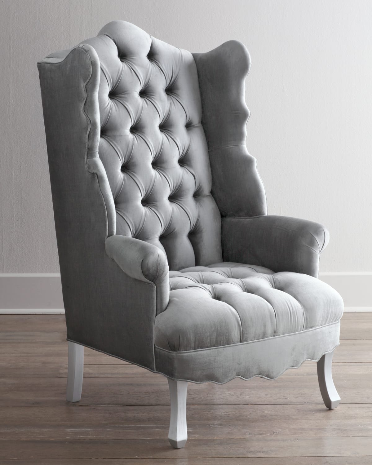 Haute House Isabella Chrome Wing Chair In Silver