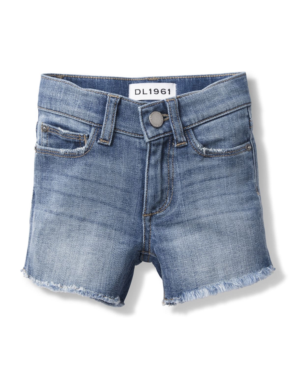 Shop Dl Premium Denim Lucy Frayed Cutoff Shorts In Sandcastle