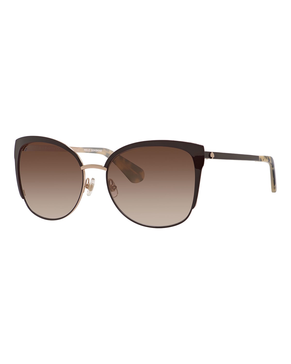 genice square oversize half-rim sunglasses