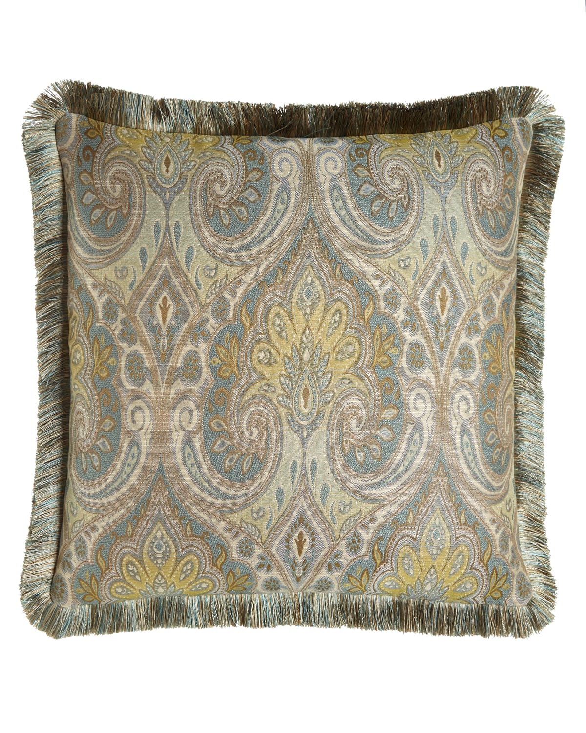 Austin Horn Collection Cannes European Sham With Fringe In Multi