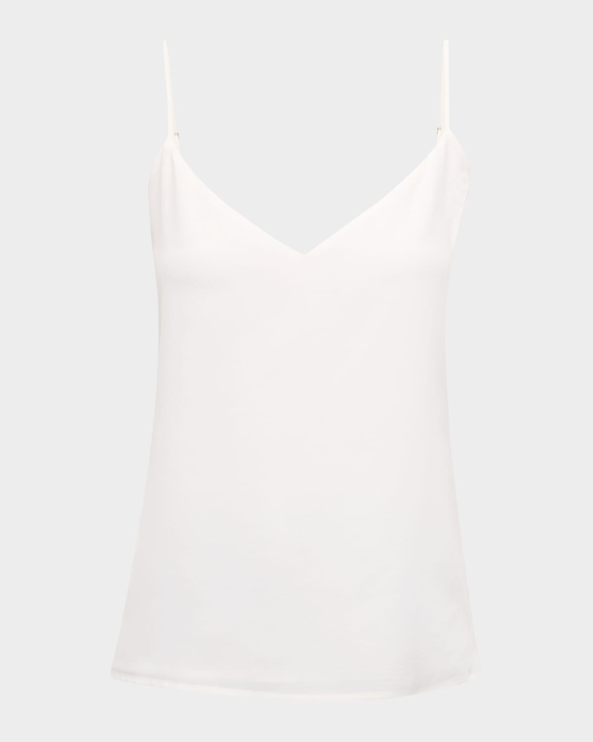 L'Agence Jane V-Neck Spaghetti-Strap Silk Tank