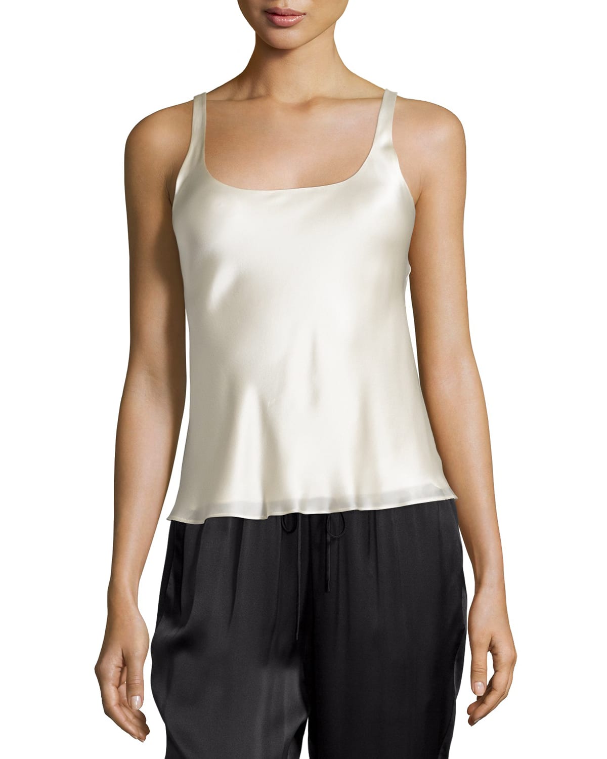 Josie Natori Silk Camisole In Black