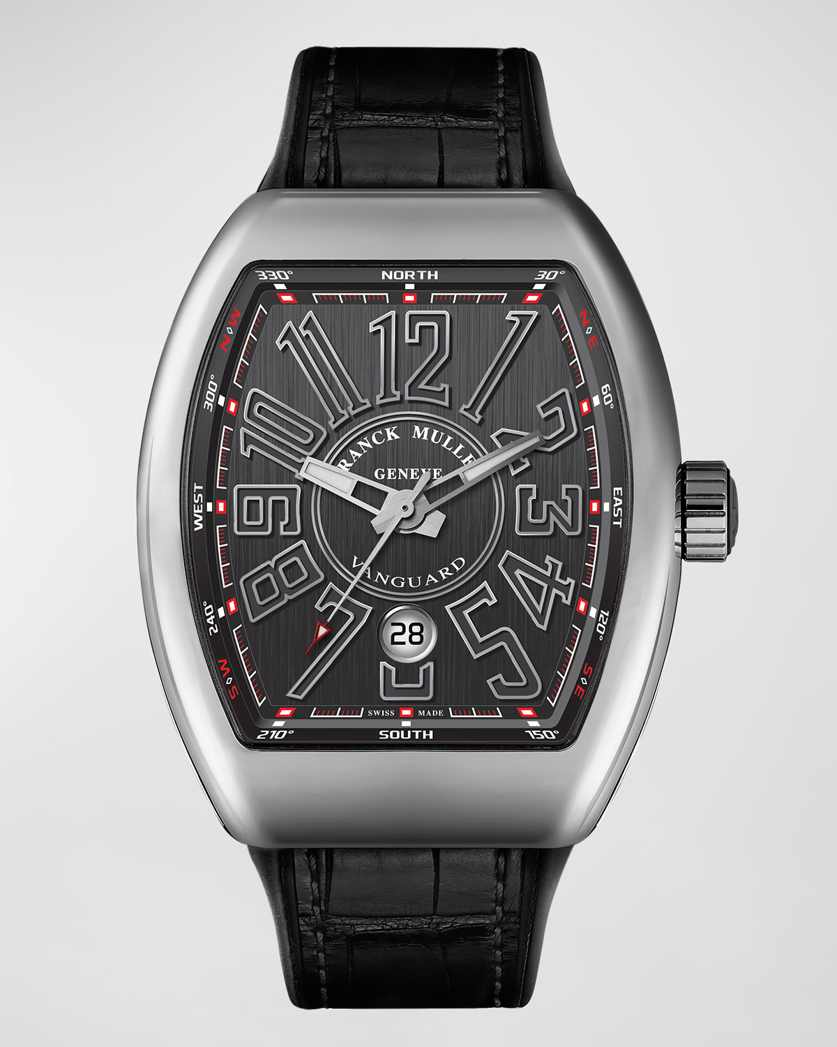 Franck Muller Men's Vanguard Steel Watch w/ Alligator Strap