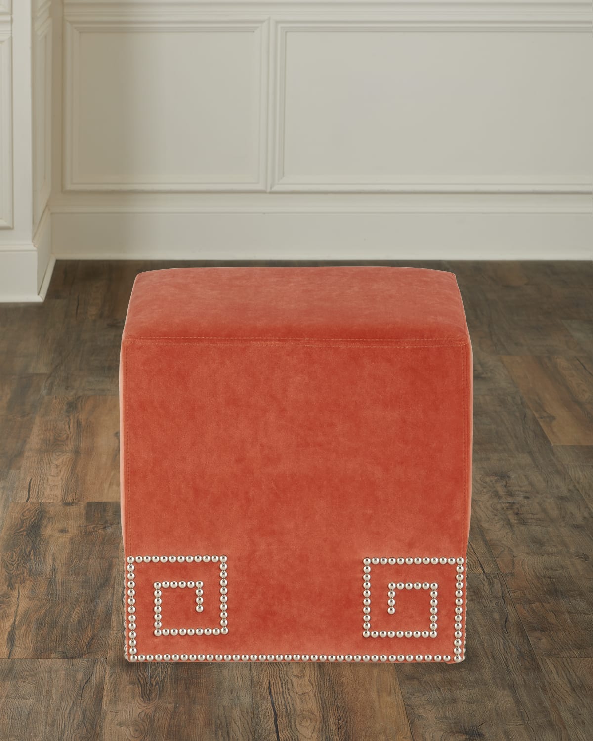 Massoud Honey Amber Ottoman In Orange