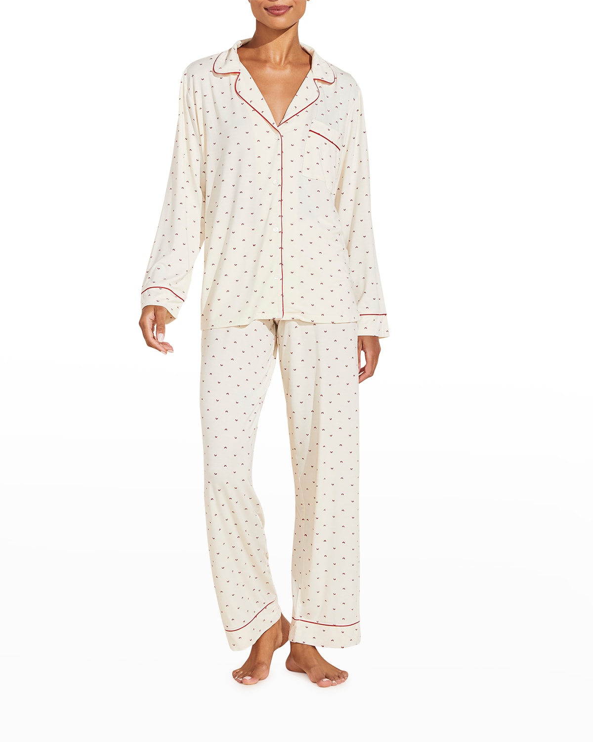 Eberjey Sleep Chic Printed Pajama Set In Envelope Heart