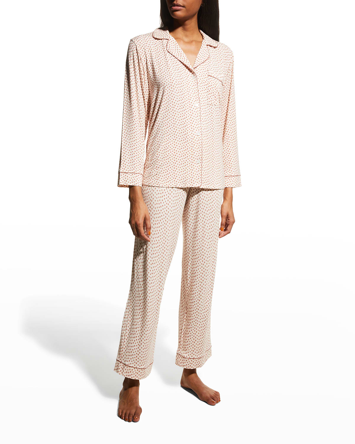 Eberjey Sleep Chic Printed Pajama Set In Artisan Trace Wit