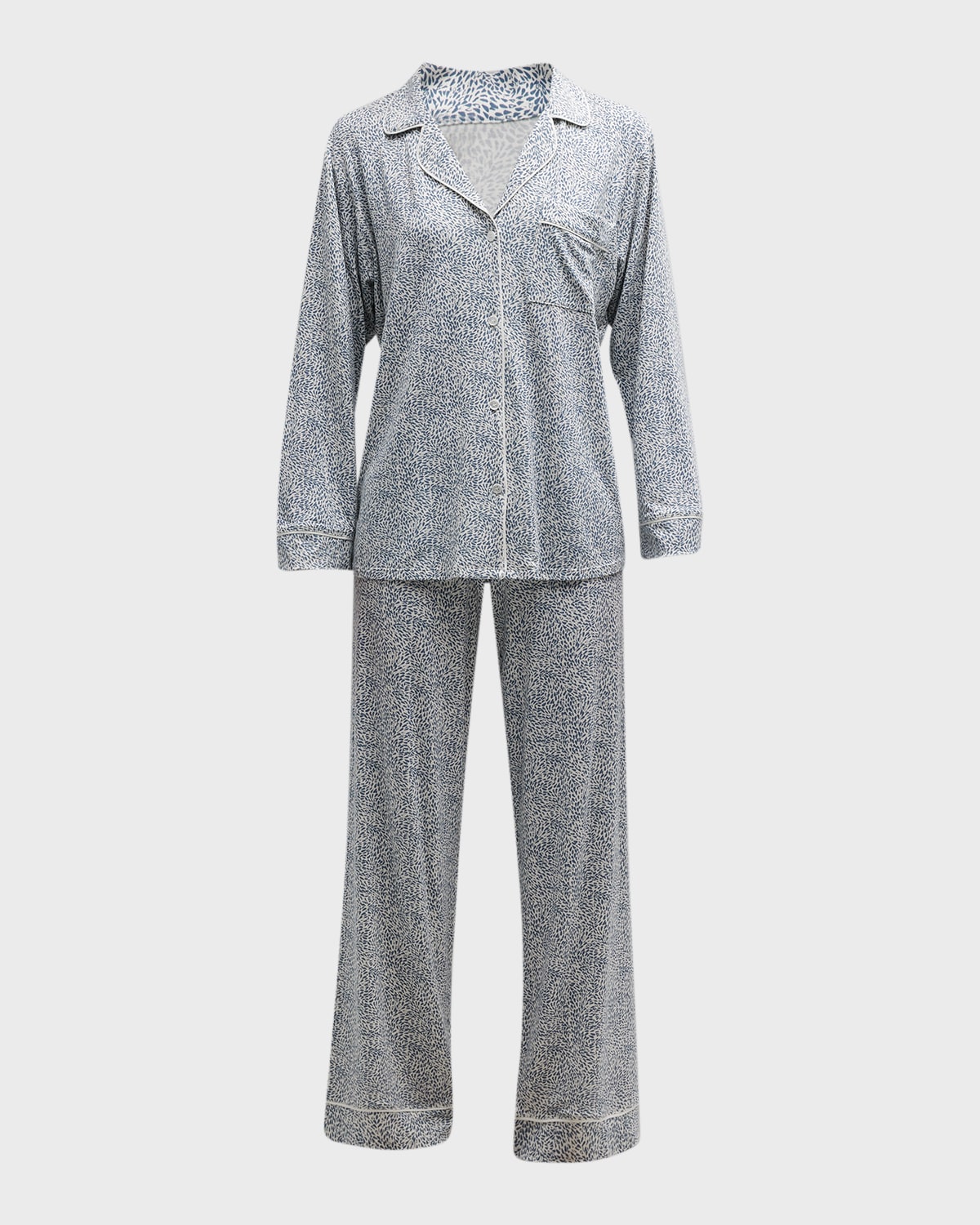 Eberjey Sleep Chic Printed Pajama Set In Animal Rose Cloud